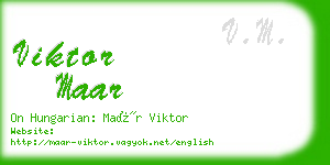 viktor maar business card